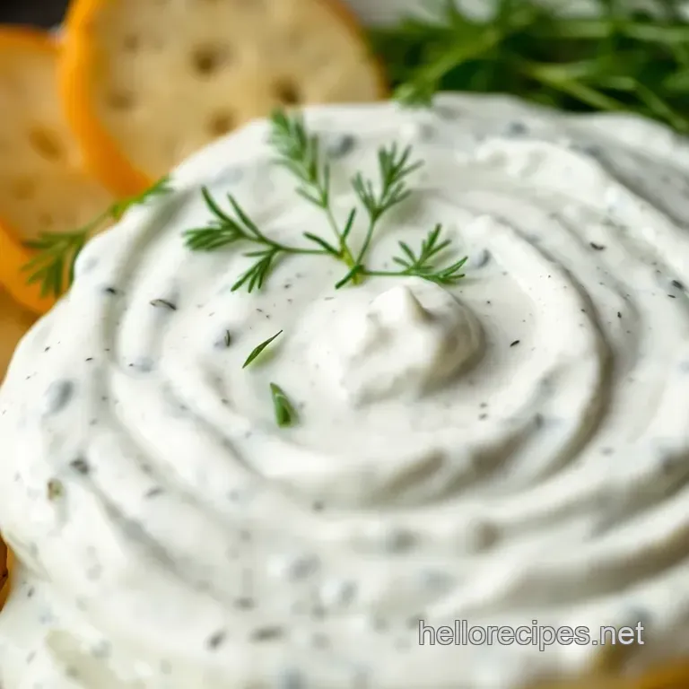 Zesty Dill Dip with Creamy Yogurt presentation