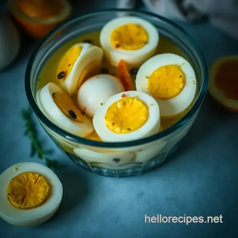 Zesty Easy Pickled Eggs: a Tangy Treat presentation