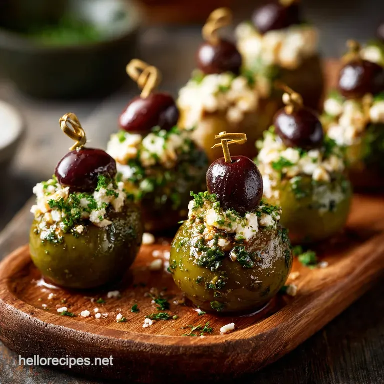 Stuffed Olives: The Zesty Feta and Sun-Dried Tomato Appetizer