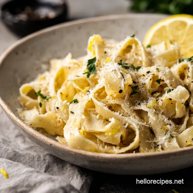Zesty Lemon Butter Pasta A Bowl of Sunshine