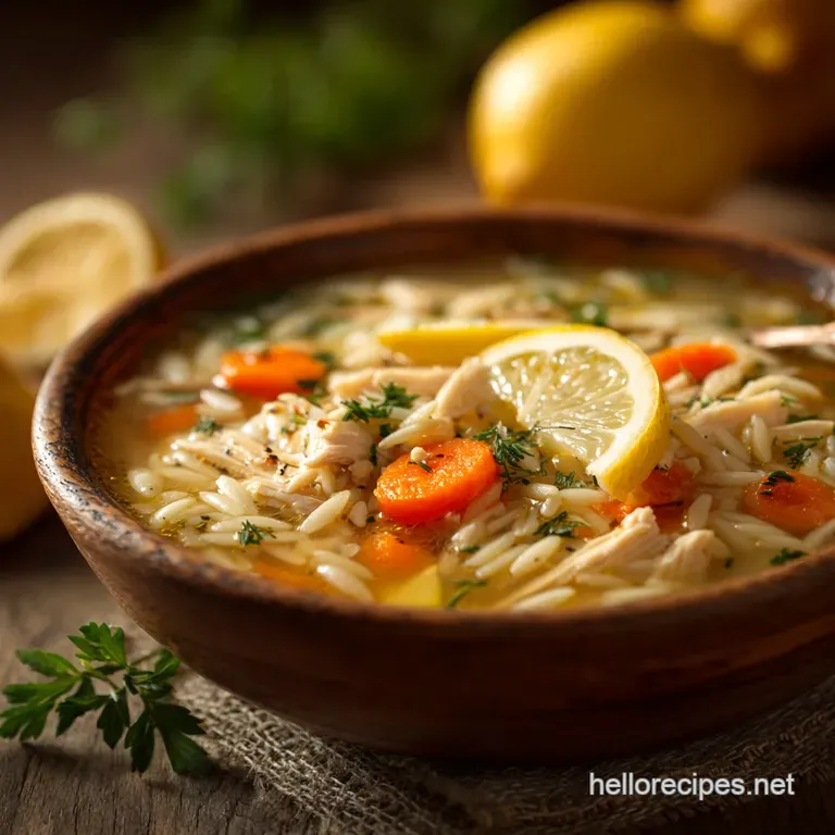 Lemon Chicken Orzo Soup: the Ultimate Zesty Comforting Recipe presentation