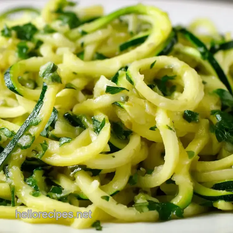 Zesty Lemon Garlic Zucchini Pasta with Toasted Pine Nuts