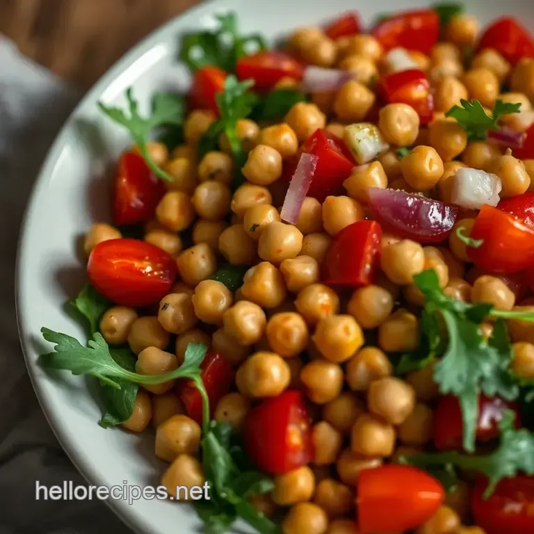 Zesty Mediterranean Chickpea Salad presentation