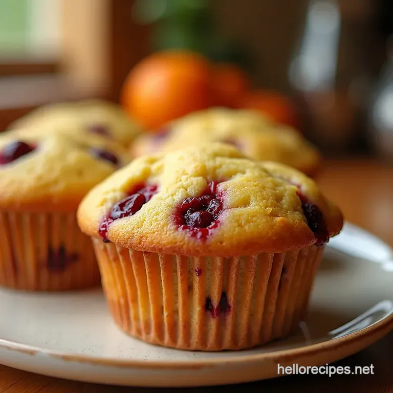 Zesty Morning Muffins Quick Cranberry Orange Delights presentation