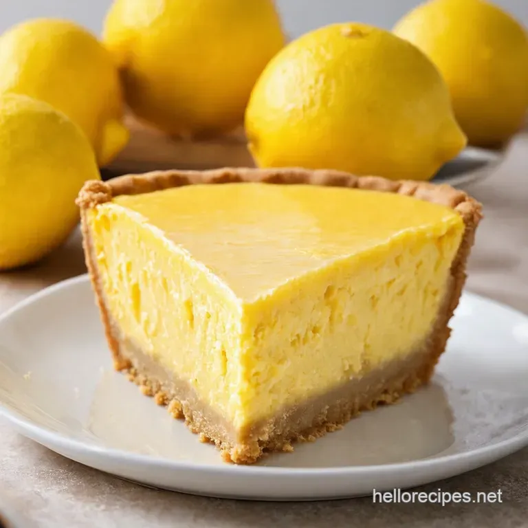 Zesty Nobake Lemonade Dream Pie presentation