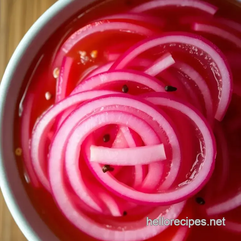 Zesty Pickled Red Onions: A Tangy Twist for Tacos and More presentation