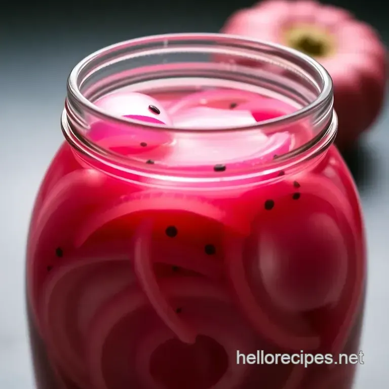 Zesty Pickled Red Onions: A Vibrant Condiment presentation