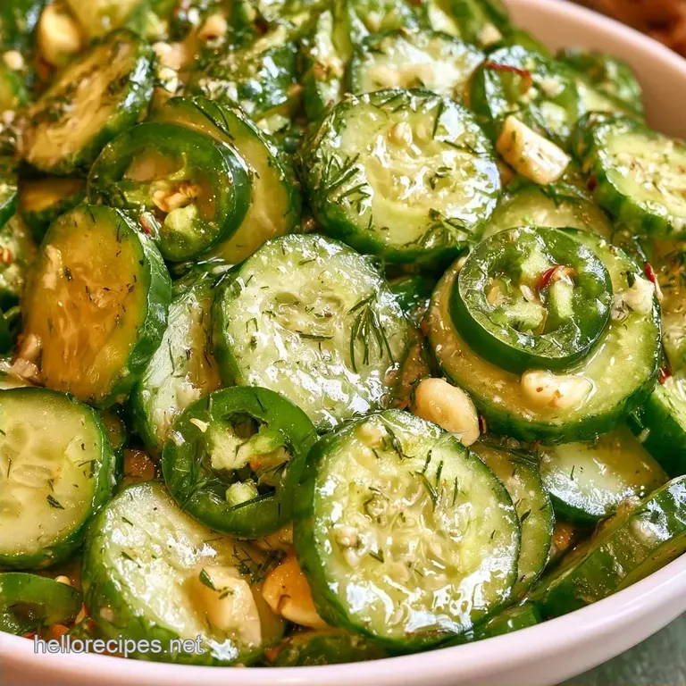 Zesty Refrigerator Pickles with Jalapeños