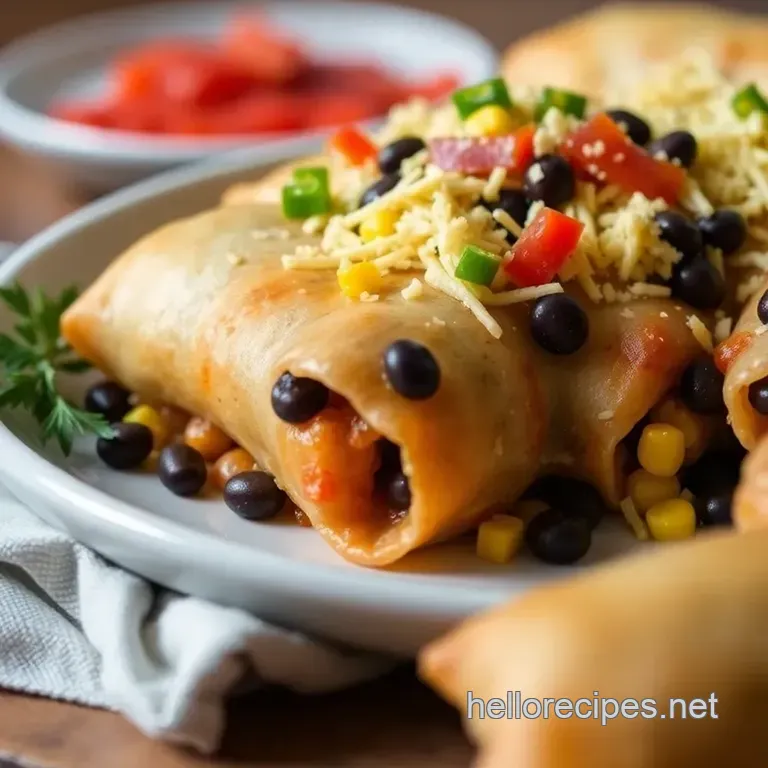 Zesty Southwest Egg Rolls Recipe presentation